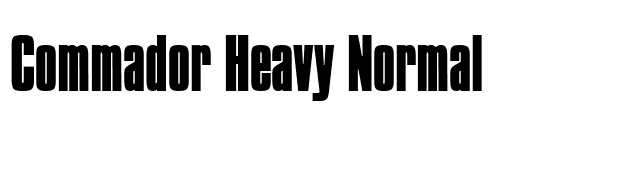 Commador Heavy Normal font preview