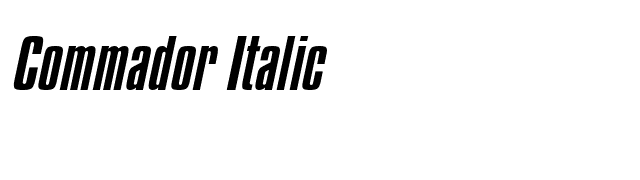 Commador Italic font preview