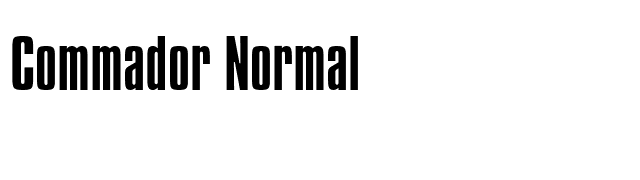 Commador Normal font preview