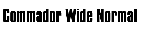 Commador Wide Normal font preview