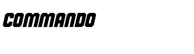 Commando font preview