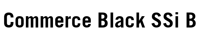 Commerce Black SSi Bold font preview