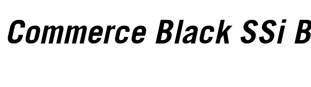 Commerce Black SSi Bold Italic font preview