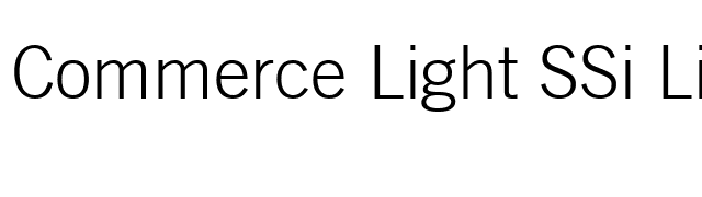 Commerce Light SSi Light font preview