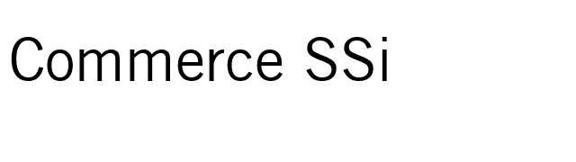 Commerce SSi font preview