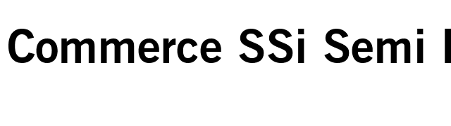 Commerce SSi Semi Bold font preview