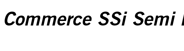 Commerce SSi Semi Bold Italic font preview