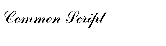 Common Script font preview