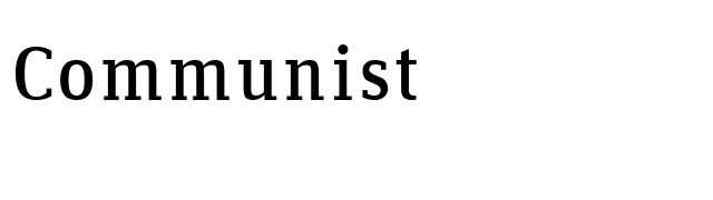 Communist font preview