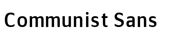 Communist Sans font preview