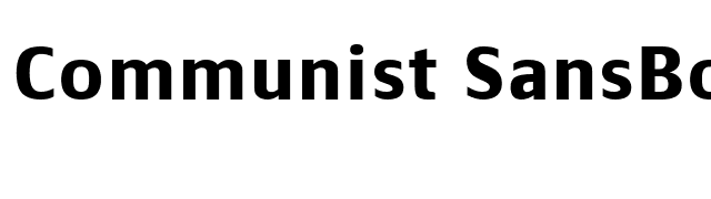 Communist SansBold font preview