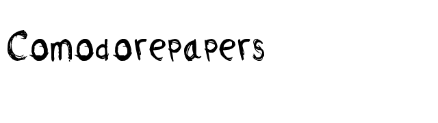 Comodorepapers font preview