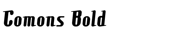 Comons Bold font preview