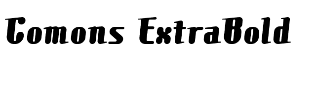 Comons ExtraBold font preview