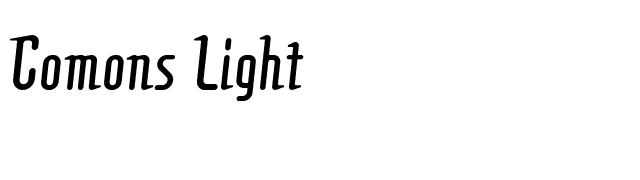 Comons Light font preview