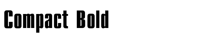 Compact Bold font preview