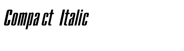 Compact Italic font preview