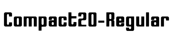 Compact20-Regular font preview