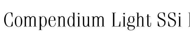 Compendium Light SSi Light font preview