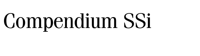 Compendium SSi font preview