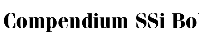 Compendium SSi Bold font preview