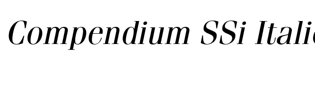 Compendium SSi Italic font preview