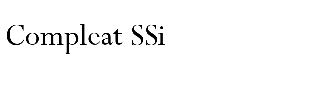 Compleat SSi font preview