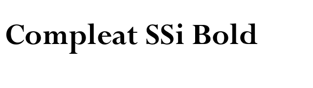 Compleat SSi Bold font preview