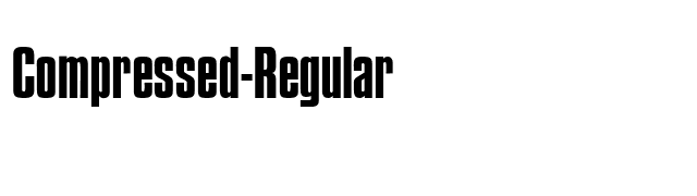 Compressed-Regular font preview