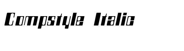 Compstyle Italic font preview