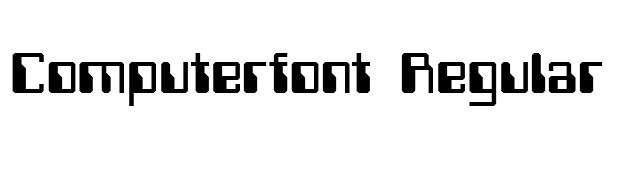 Computerfont Regular font preview