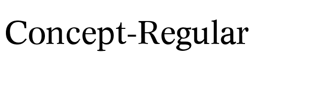 Concept-Regular font preview