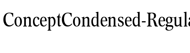 ConceptCondensed-Regular font preview