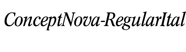 ConceptNova-RegularItalic font preview