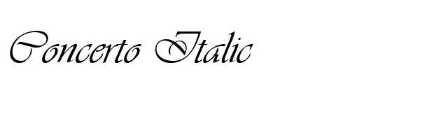 Concerto Italic font preview