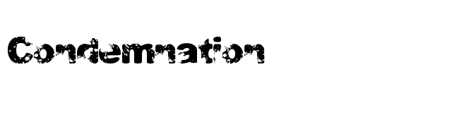 Condemnation font preview