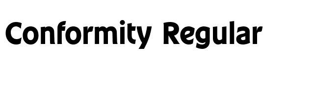 Conformity Regular font preview