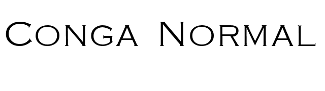 Conga Normal font preview