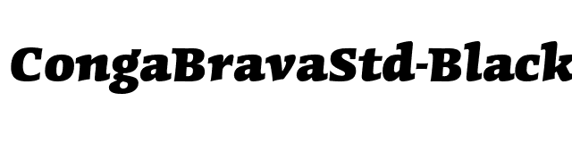 CongaBravaStd-Black font preview