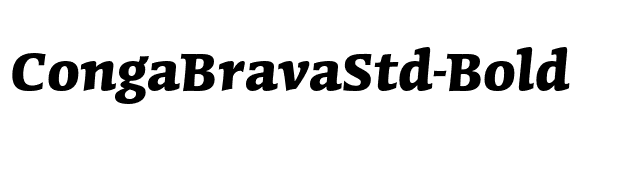 CongaBravaStd-Bold font preview