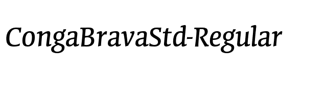 CongaBravaStd-Regular font preview