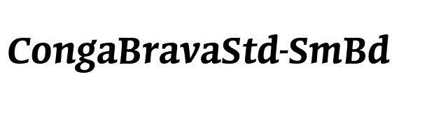 CongaBravaStd-SmBd font preview