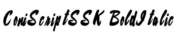 ConiScriptSSK BoldItalic font preview