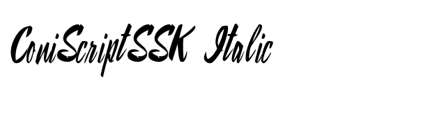 ConiScriptSSK Italic font preview