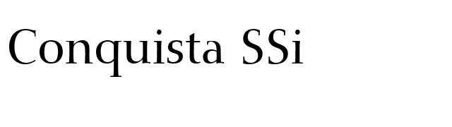 Conquista SSi font preview