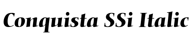 Conquista SSi Italic font preview