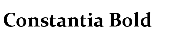 Constantia Bold font preview