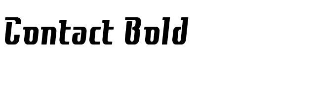 Contact Bold font preview