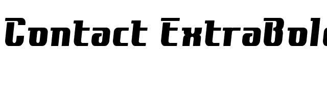 Contact ExtraBold font preview