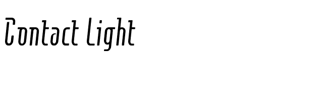 Contact Light font preview